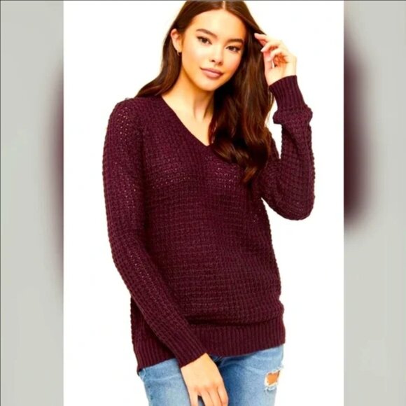 Ardene Purple Chunky Knit Sweater, Size Medium, Good Used Condition - Picture 10 of 11